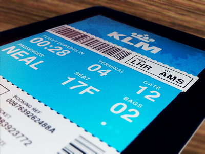 iPad Flight App booking ios pass plane ticket travel ui
