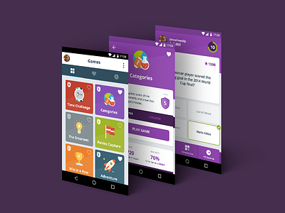 QuizTime for Android android categories flat game lollipop material mobile question quiz