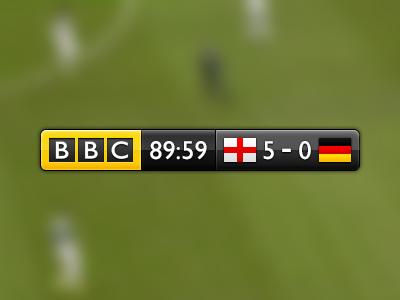 BBC Football board heads score soccer sport timer tv up