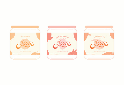 Fruity Jams branding design illustration jams label design package design packaging typography
