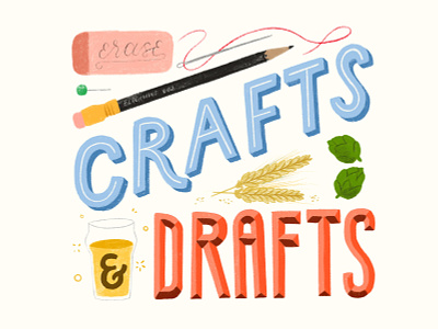 Crafts & Drafts crafts drafts hand lettering illustration lettering procreate typography