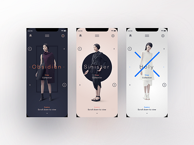 Preacher Extended Look & Feel app fashion iphone light lookbook minimal mobile model ui ux web