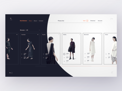 Gallery Shot app desktop fashion light lookbook minimal transition ui ux web