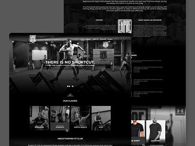 Empire Fit Club - Homepage design homepage ui website