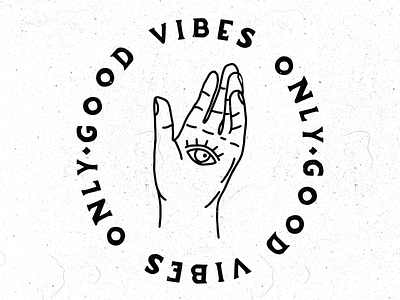 Good vibes only design illustration lettering type typography vector