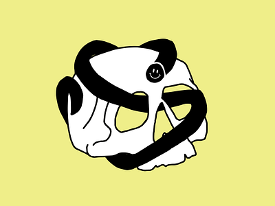 Skull illustration design illustration logo vector