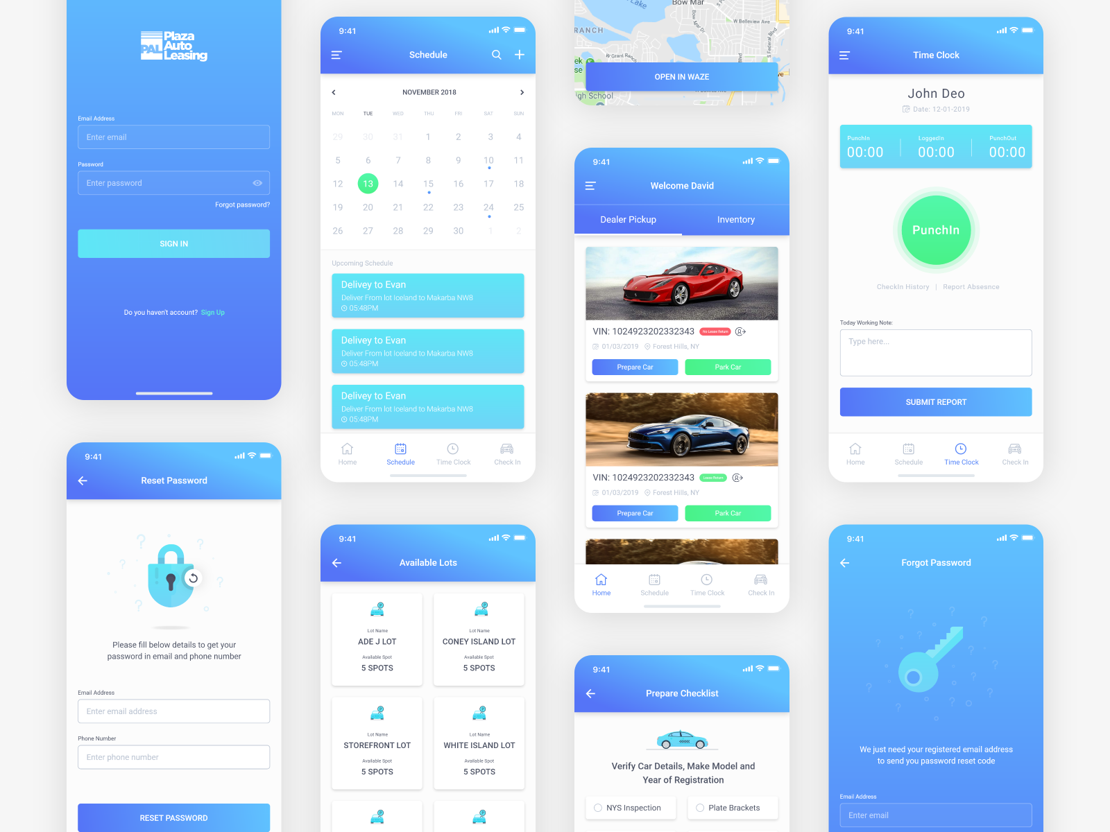 Plaza Auto Leasing Parking Lot App by Dixant Goriya on Dribbble