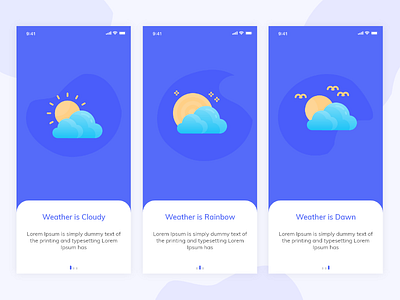 WeatherApp Onboarding app blue design flat illustrations onboarding onboarding flow onboarding illustration ui ui ux design vector weather