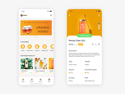 Home Screen and Product Details screen for E-Commerce App 2020 app design e-commerce e-commerce app e-commerce design e-commerce shop e-shop flat gradient ui