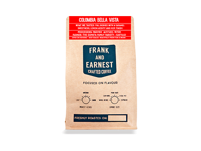 Frank and Earnest Crafted Coffee artisan branding coffee hipster identity logo packaging retro vintage