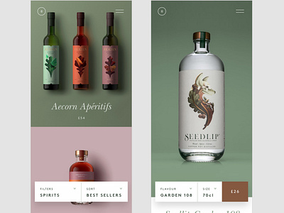 Seedlip Digital Gifting Experiencw ecommerce food and beverage gifting phygital retail ui ux