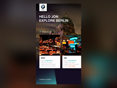 BMW Exploring App app automotive concept design digital ui ux