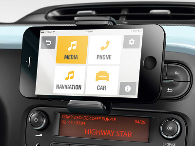 In-car Infotainment App app automotive concept design digital ui ux