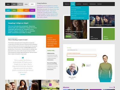 Charity Website Style Tile design ui ux web design website