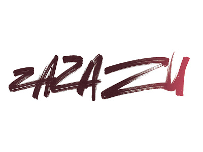 Zazazu Logo branding handwritten logo television channel