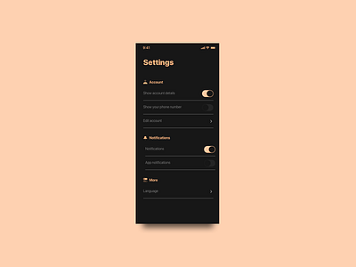 Settings Page