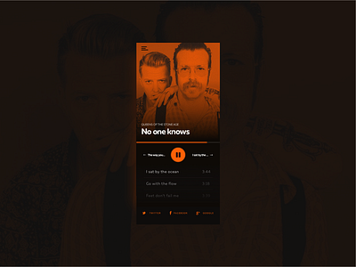 Music Player mobile music player ui ux design