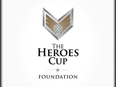 The Heroes Cup branding charity corporate identity events foundation golf logo military tournaments website