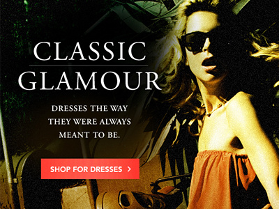 Fashion Project: Classic Glamour art direction branding charity classic copywriting creative direction email fashion interaction interactive non profit style ui ux web