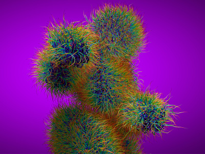 Hairy Thriller 3d 4d animation bounce c4d cinema colorful design fur hair render thriller