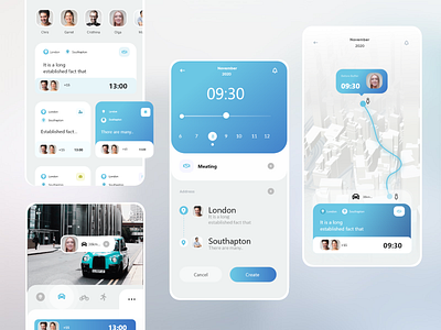 Appointments_Calendar appointment calendar app map mobile app ui ux design uidesign user experience user interface