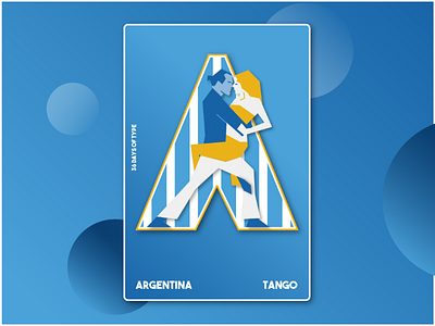 Tango, Argentina 36daysoftype argentina blue graphic graphic design illustration illustrator tango type