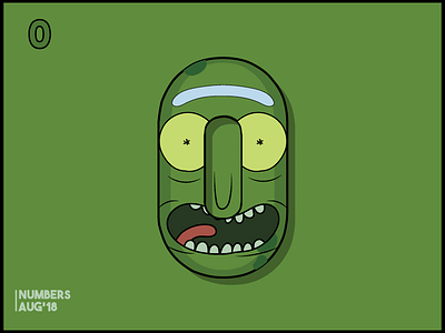 Pickle Rick 0 animation animation 2d animation design art cartoon freelance design graphic graphic design green illustration number project rick rick and morty