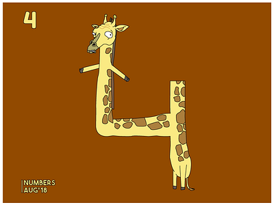 Giraffe animation animation design art character animation character art design designer freelance design graphic graphic design illustration number rick and morty