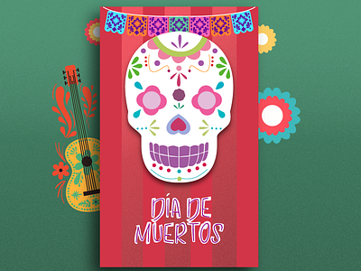 Dia De Muertos animation art character animation colombia colorful colorful design culture designer die de muerto freelance design graphic graphic design illustration latin mexico mexico city music poster art spain spanish