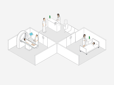 Illustration for Medical Statistics hospital icon illustration medical