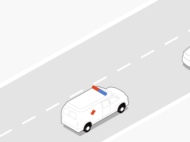 Ambulance ae animation icon illustration medical