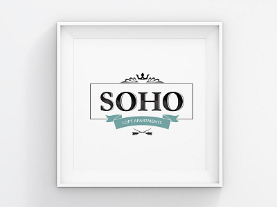 Soho Logo apartment brand logo retro