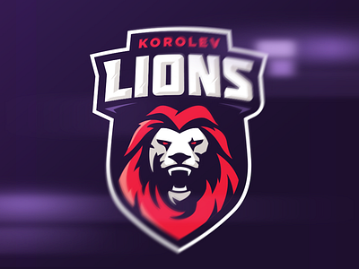 Lions Team behance concept creative design dribbble game hockey illustration lion lions logo mascot personal personalwork presentation process promo vector web webdesign