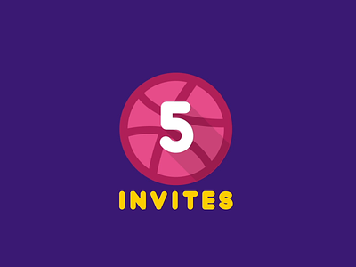 5 x Dribbble Invites Giveaway animation app branding dribbble illustration invite invites mobile motion promo vector website