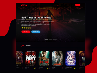 Netflix redesign concept adobe concept designer interface netflix redesign ui ux web