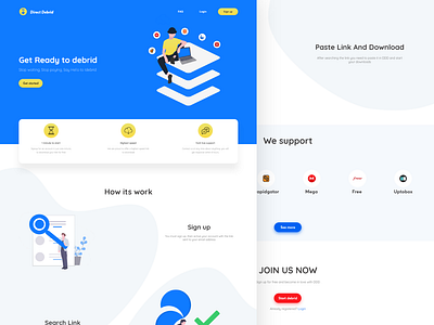 Direct Debrid Web App adobe app design graphicdesign interface page redesign responsive sketch ui uidesign ux uxdesign web xd