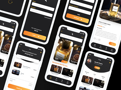 Roundy Perfume Ui kit adobe app design ecommerce design graphicdesign illustration interface ios mobile page perfumes responsive sketch ui uidesign ux uxdesign xd