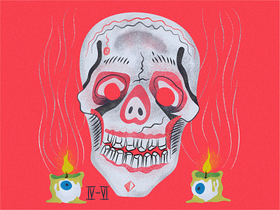 I Like It Weird affinity design design eyeball eyes garage grit illustration mask psychedelic scary skeleton skull spooky vector