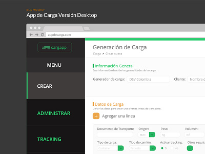 App De Carga app web