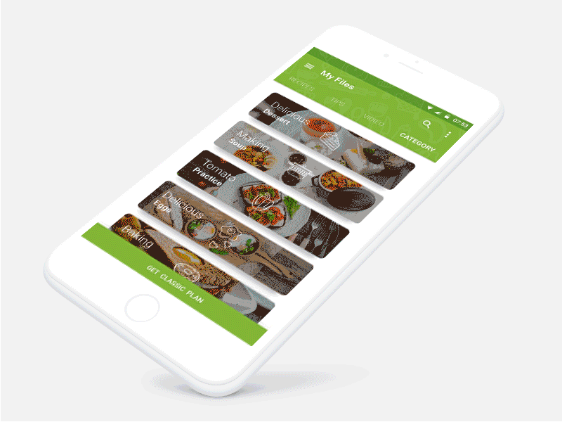 Green food interface cake color delicious dynamic food green gui kitchen ui ux