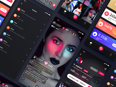 Page summary color fashion makeup ui ux wallet 直播 live broadcast