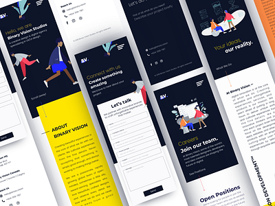 Binary Vision New Website Design app app development brandguide brandidentity branding design dribbble best shot dribbble debut illustration landing page logo logo design mobile app design mobile design responsive ui uidesign ux uxdesign web desgin