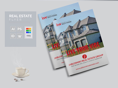 Real Estate Flyer agency brochure clean company corporation flyer flyer design graphic design house flyer real estate flyer