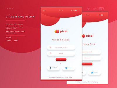 Login Page Design agency app apps design corporate mobile ui design ux