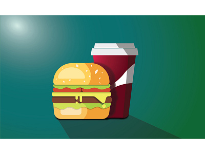 Burger burger color graphic design illustartion vector art