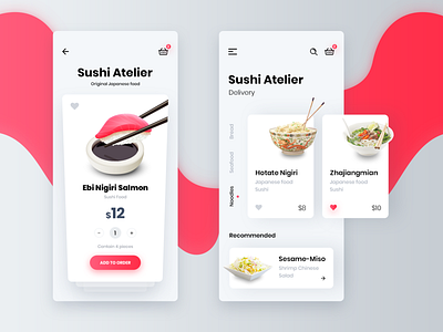Food App Design Inspiration - #VisualExploration app app ui design design inspiration food food app mobile app design prototyping sushi ui ux