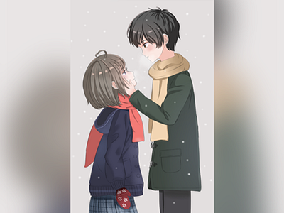 Winter love song painting winter