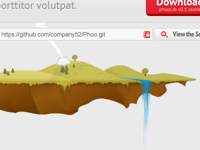 floating island design illustration