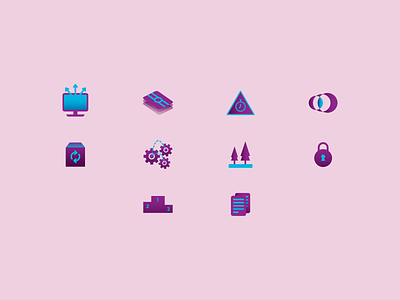 Asta Cloud Icon Set design graphic design icon illustration purple ui