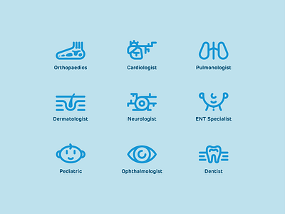 Medika App Doctor Specialization Icon Set